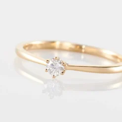 Bague Solitaire Athena Or Jaune Diamant