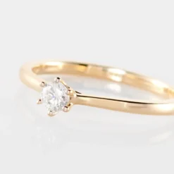 Bague Solitaire Athena Or Jaune Diamant