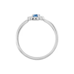 Bague Solitaire Carren Argent Blanc Oxyde De Zirconium