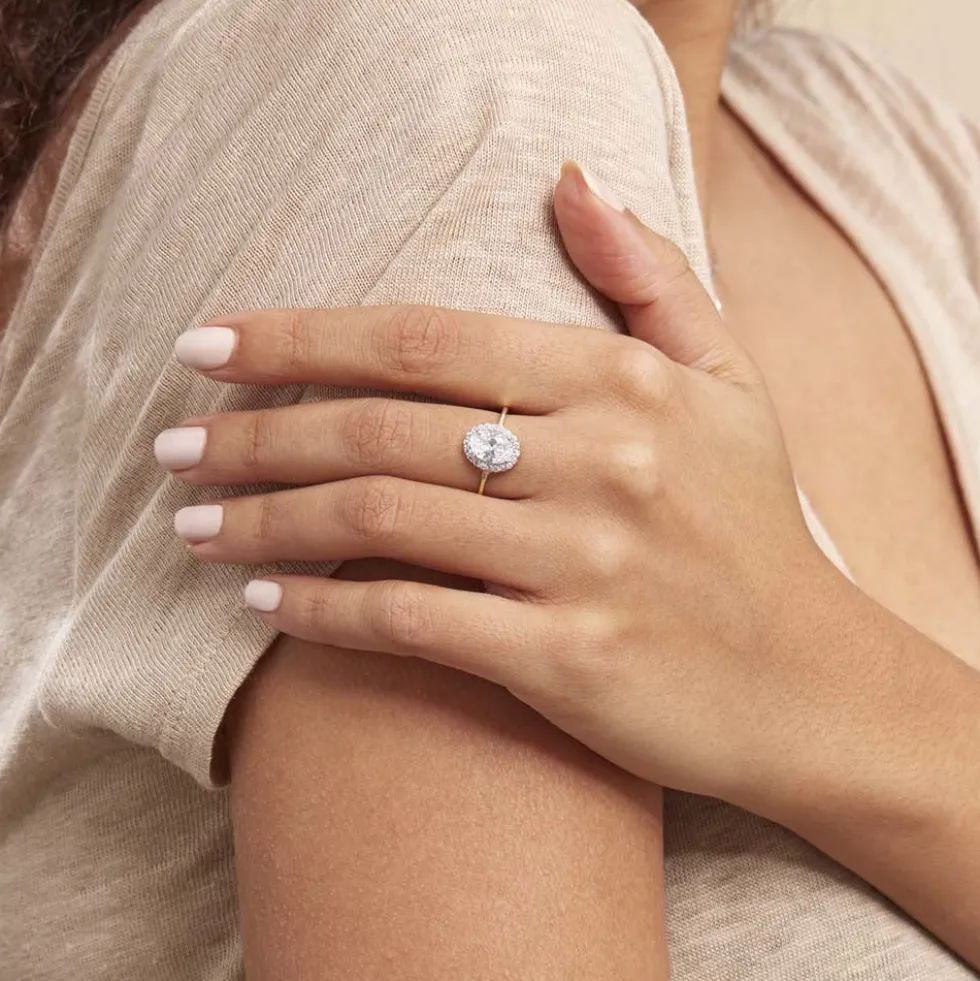 Bague Solitaire Cillie Or Jaune Oxyde De Zirconium