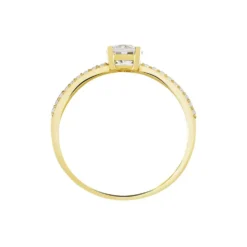 Bague Solitaire Dayna Or Jaune Oxyde De Zirconium