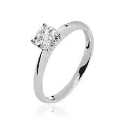 Bague Solitaire Dream Or Blanc Diamant