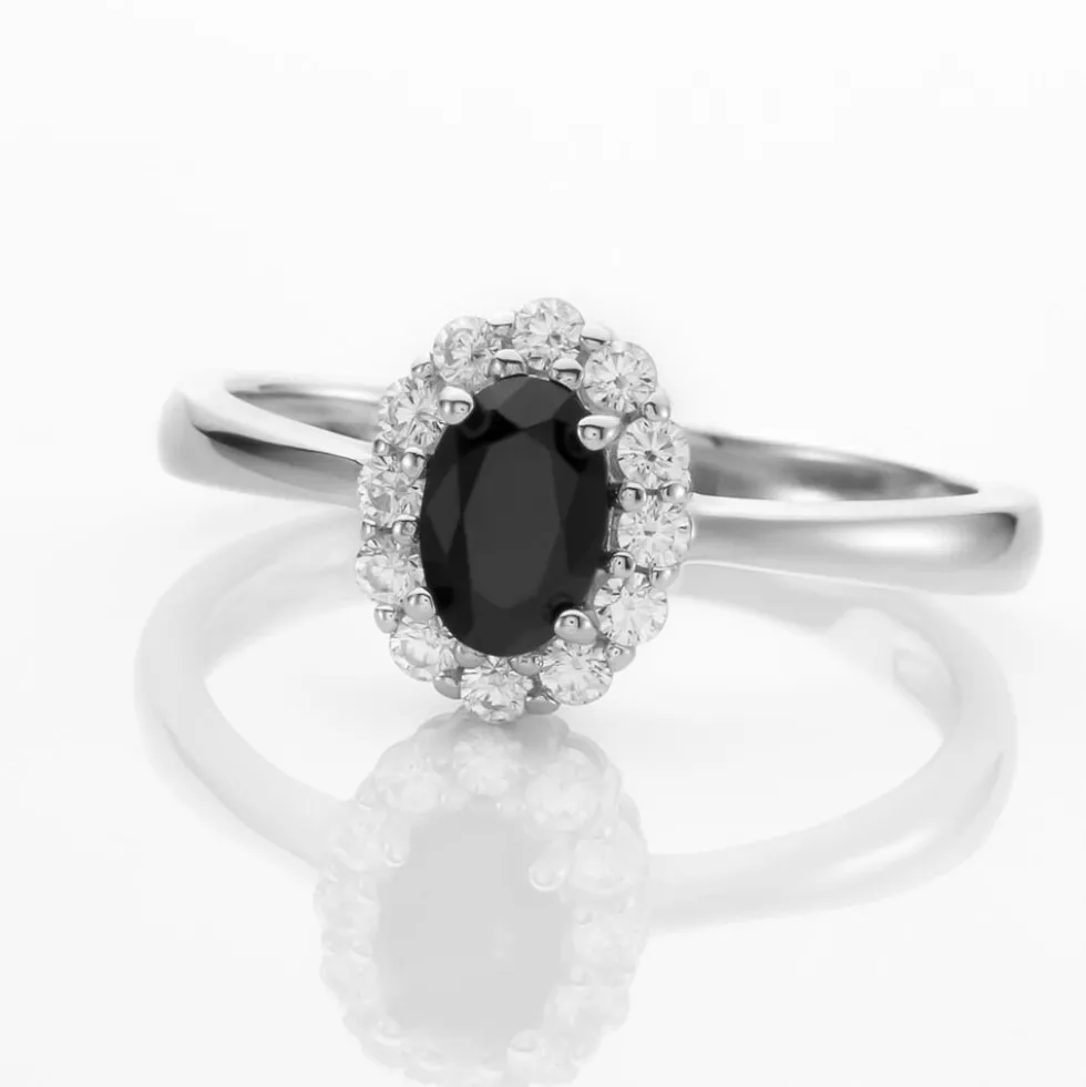Bague Solitaire Eulalio Argent Blanc Oxyde De Zirconium