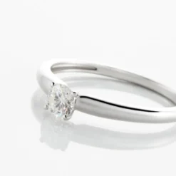 Bague Solitaire Flora Or Blanc Diamant