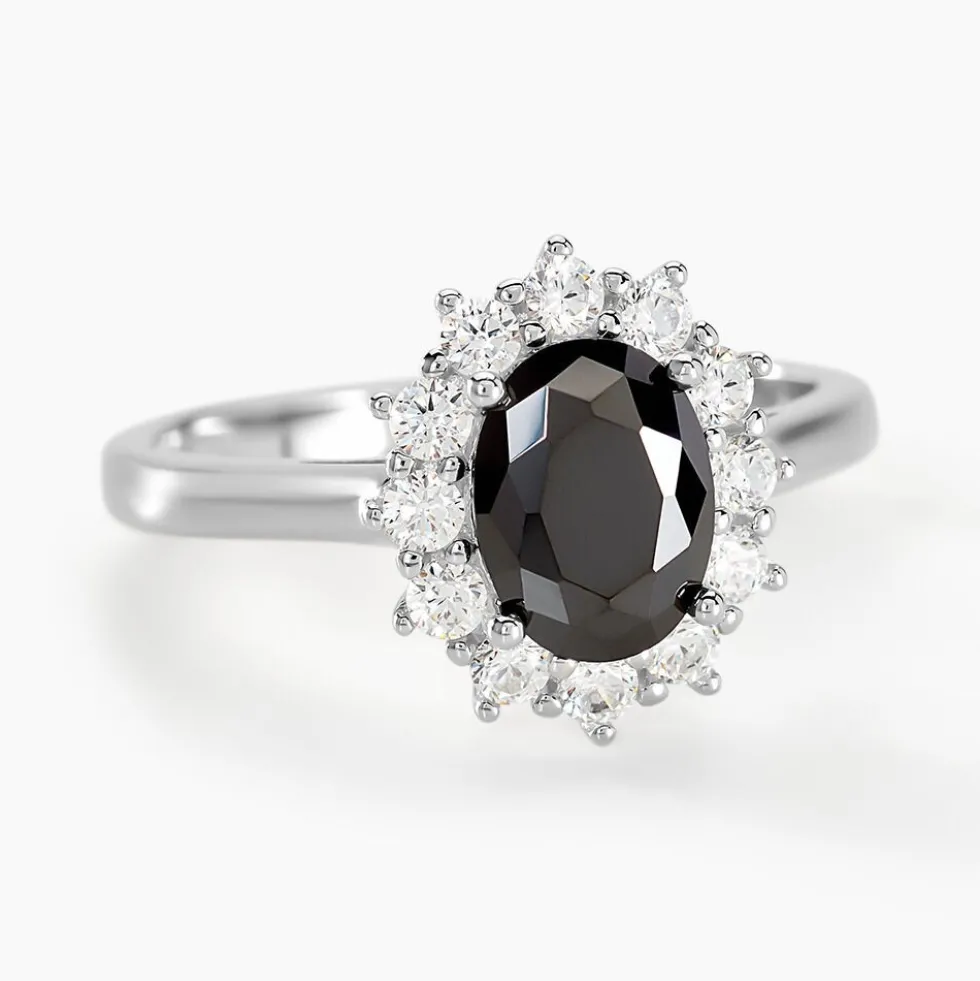 Bague Solitaire Gabor Argent Blanc Oxyde De Zirconium