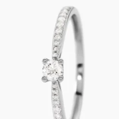 Bague Solitaire Hemera Or Blanc Diamant