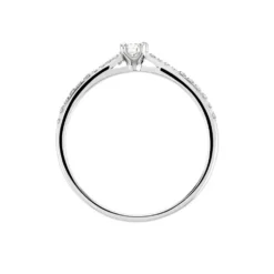 Bague Solitaire Hemera Or Blanc Diamant