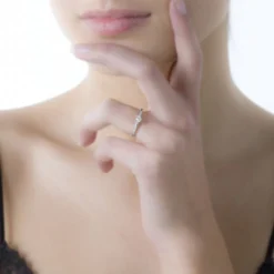 Bague Solitaire Ihsane Or Blanc Diamant
