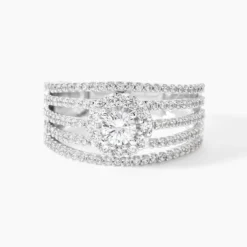 Bague Solitaire Iolente Argent Oxyde De Zirconium