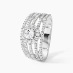 Bague Solitaire Iolente Argent Oxyde De Zirconium