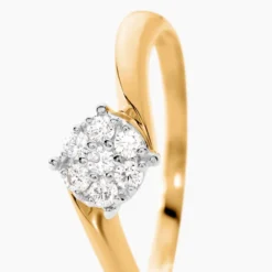 Bague Solitaire Lysia Or Jaune Diamant
