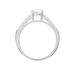 Bague Solitaire Maelline Argent Blanc Oxyde De Zirconium