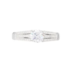 Bague Solitaire Maelline Argent Blanc Oxyde De Zirconium