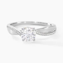 Bague Solitaire Maellyne Argent Blanc Oxyde De Zirconium