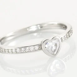 Bague Solitaire Mathylda Argent Blanc Oxyde De Zirconium