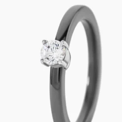 Bague Solitaire Nigelia Argent Blanc Oxyde De Zirconium