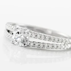 Bague Solitaire Or Blanc Neirin Diamants Synthétiques