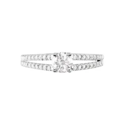Bague Solitaire Or Blanc Neirin Diamants Synthétiques