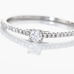 Bague Solitaire Or Blanc Nyala Diamants