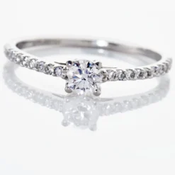 Bague Solitaire Or Blanc Nyala Diamants