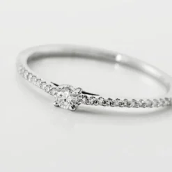 Bague Solitaire Or Blanc Nyala Diamants