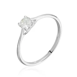 Bague Solitaire Or Blanc Solenia Diamant