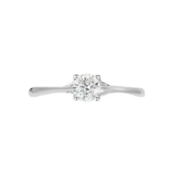 Bague Solitaire Or Blanc Solenia Diamant
