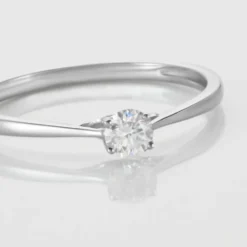 Bague Solitaire Or Blanc Solenia Diamant