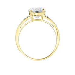 Bague Solitaire Or Jaune Anthyme Oxyde De Zirconium