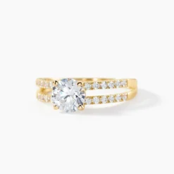Bague Solitaire Or Jaune Cesarine Oxyde De Zirconium