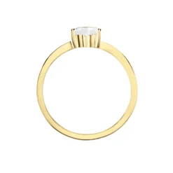Bague Solitaire Or Jaune Idelle Oxyde De Zirconium