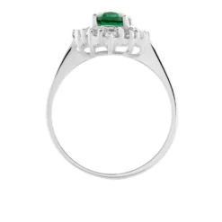 Bague Solitaire Perez Argent Blanc Oxyde De Zirconium