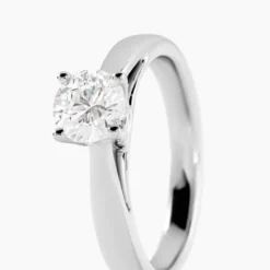 Bague Solitaire Platine Blanc Diamant