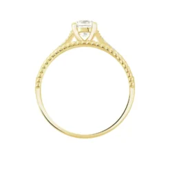 Bague Solitaire Rosemonde Or Jaune Oxyde De Zirconium