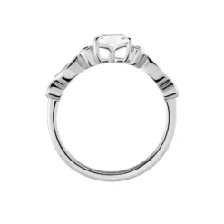 Bague Solitaire Sagan Argent Blanc Oxyde De Zirconium