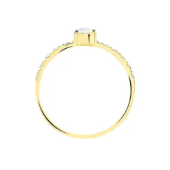 Bague Solitaire Sedonia Or Jaune Oxyde De Zirconium