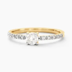 Bague Solitaire Servana Or Jaune Oxyde De Zirconium