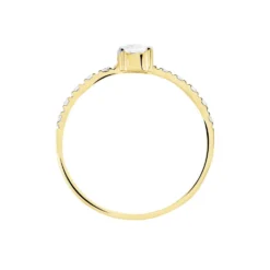 Bague Solitaire Servana Or Jaune Oxyde De Zirconium
