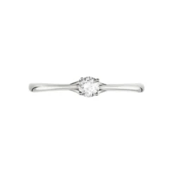 Bague Solitaire Solenia Or Blanc Diamant