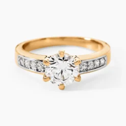 Bague Solitaire Stevie Plaqué Or Jaune Oxyde De Zirconium