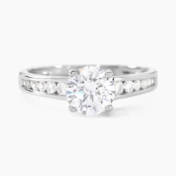 Bague Solitaire Tatjana Or Blanc Oxyde De Zirconium