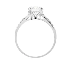 Bague Solitaire Terese Or Blanc Oxyde De Zirconium