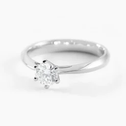 Bague Solitaire Veronika Or Blanc Diamant