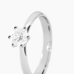 Bague Solitaire Veronika Or Blanc Diamant