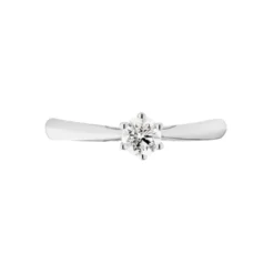 Bague Solitaire Veronika Or Blanc Diamant