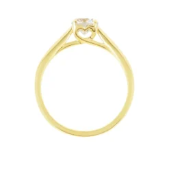 Bague Solitaire Vicoeuria Or Jaune Diamant Synthétique