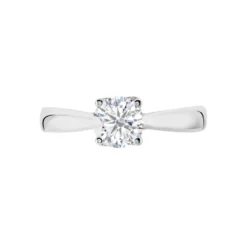 Bague Solitaire Vicoeuria Or Blanc Diamant Synthétique