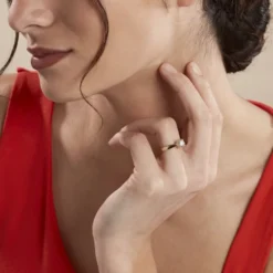 Bague Solitaire Vicoeuria Or Jaune Diamant Synthétique