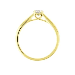 Bague Solitaire Vicoeuria Or Jaune Diamant Synthétique