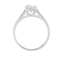 Bague Solitaire Vicoeuria Or Blanc Diamant Synthétique